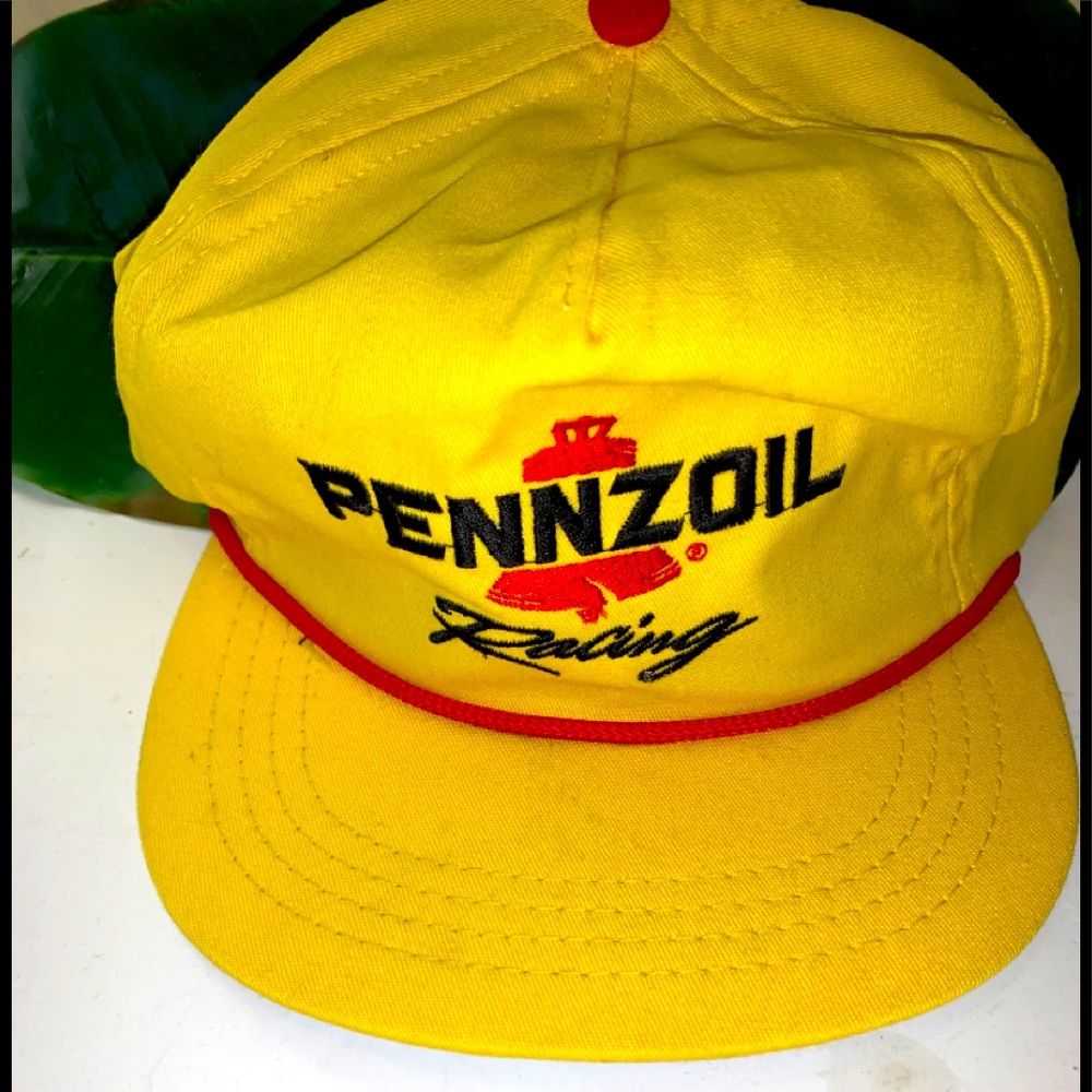 Vintage Pennzoil Yellow Racing Hat